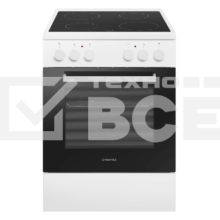 Плита электрическая Maunfeld MEC65CW07 белый, конфорок 4 шт, духовка 60 л, 60 см x 85 см x 60 см