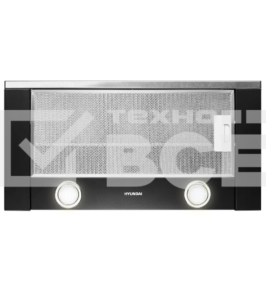 Вытяжка встраиваемая Hyundai HBH 6232 IX нержавеющая сталь управление: кнопочное (1 мотор)