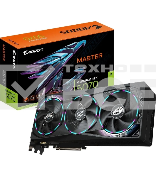 Видеокарта Gigabyte PCI-E GV-N5070AORUS M-12GD 1.0 NVIDIA GeForce RTX 5070 12Gb 192bit GDDR7 2805/28000 HDMIx1 DPx3 HDCP Ret