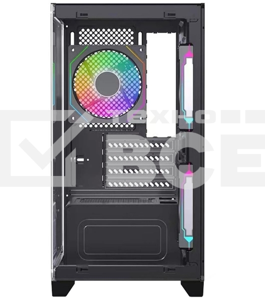 Компьютерный корпус Bloody BD-CC103F черный без БП mATX 7x120mm 1xUSB2.0 1xUSB3.0 audio bott PSU
