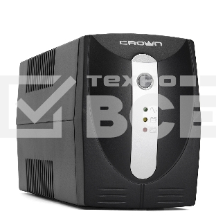 Источник бесперебойного питания Crown CMU-650X (600ВА/360 Вт; 2хEURO резервным питанием и фильтрацией; 12V/7AH х 1; пластик)