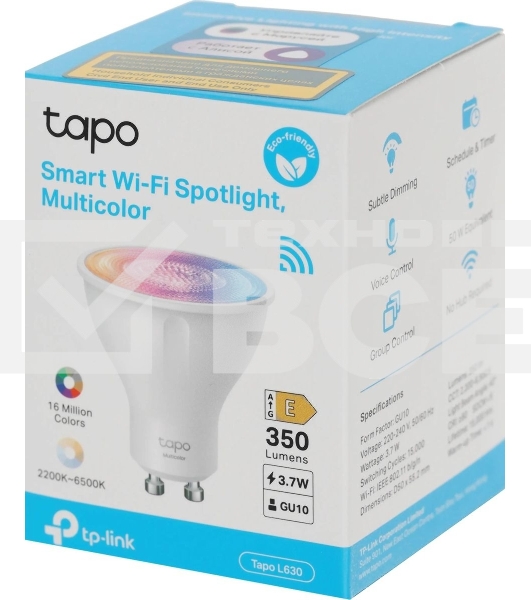 Умная многоцветная Wi-Fi спот-лампа TP-Link Tapo L630