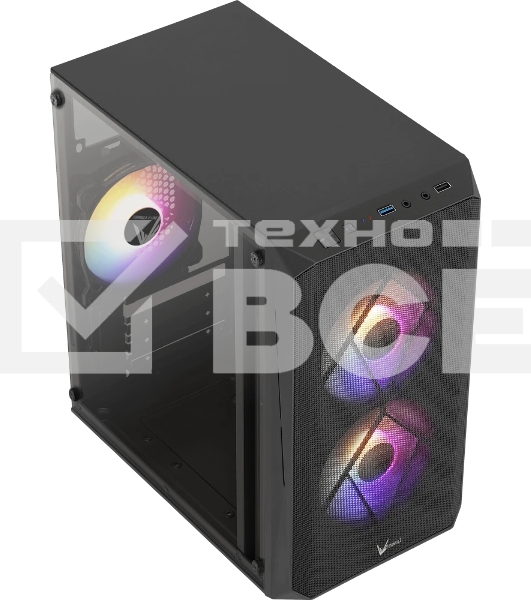 Компьютерный корпус Aerocool / Formula V Line CS-107 Plus mATX USB 3.0x1/USB 2.0x1/audio черный