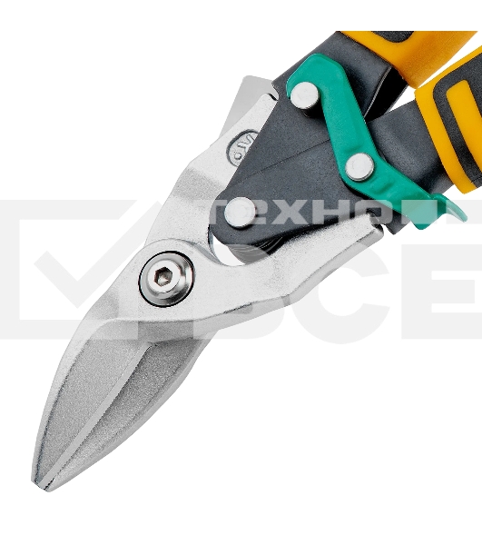 Ножницы по металлу Denzel 270 мм, прямой и правый рез,сталь-СrMo, трехкомп.рук-ки