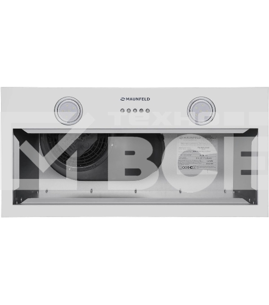 Вытяжка встраиваемая Maunfeld THAMES 601M белый, 60 см, 520 куб. м/ч, 45 дБ