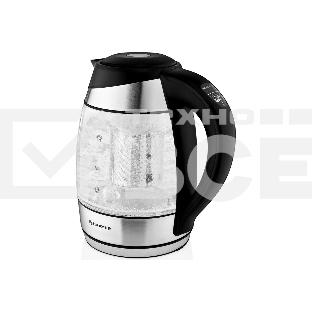 Чайник электрический BRAYER BR1021 2200Вт.1,7 л, стекло, эл.уп, 60-100 °С, Под. t, подсветка, черн.