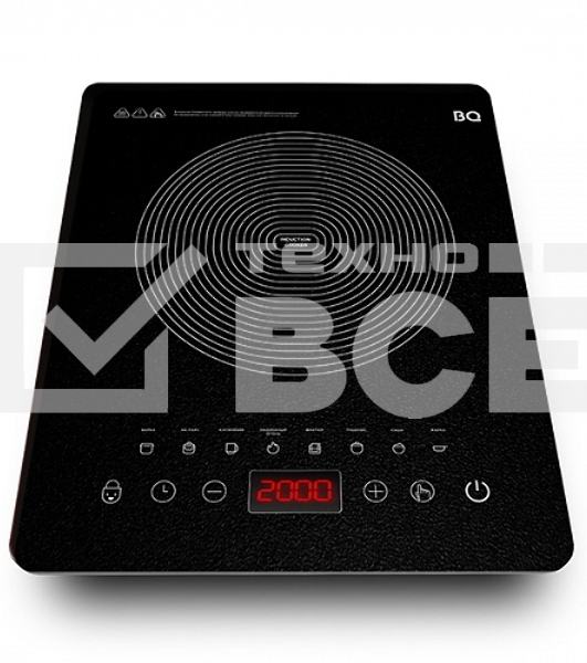 Электрическая плитка BQ HP106B черный, Мощность:2000 Вт