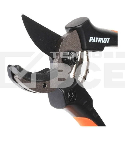 Секатор PATRIOT PAP-177,контактный,наковаленка (cталь 65 Mn), лезвие (япон.сталь SK5), PP+TPR рукоятки, пружин.привод,177 мм
