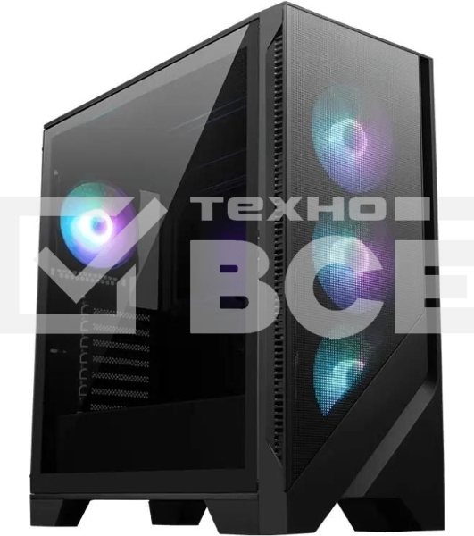 Компьютерный корпус MSI MAG Forge 321R Airflow черный без БП ATX 4x120mm 2xUSB3.0 1xUSB3.1 audio bott PSU
