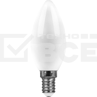 Лампа светодиодная SAFFIT SBC3707 (55169) 7 вт E14 дневной матовая свеча