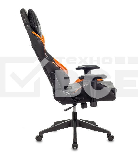 Кресло игровое Zombie VIKING 5 AERO черный/оранжевый искусственная кожа с подголов. крестовина пластик
