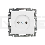 Розетка Intro Accent 6-201-01 2Р 16А-250В IP20 СУ AL/CU белый Б0063653, фото 1