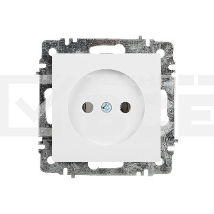 Розетка Intro Accent 6-201-01 2Р 16А-250В IP20 СУ AL/CU белый Б0063653