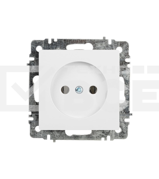 Розетка Intro Accent 6-201-01 2Р 16А-250В IP20 СУ AL/CU белый Б0063653