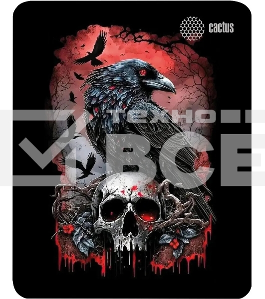 Коврик для мыши Cactus Raven 250x200x3мм (CS-MP-D14S)