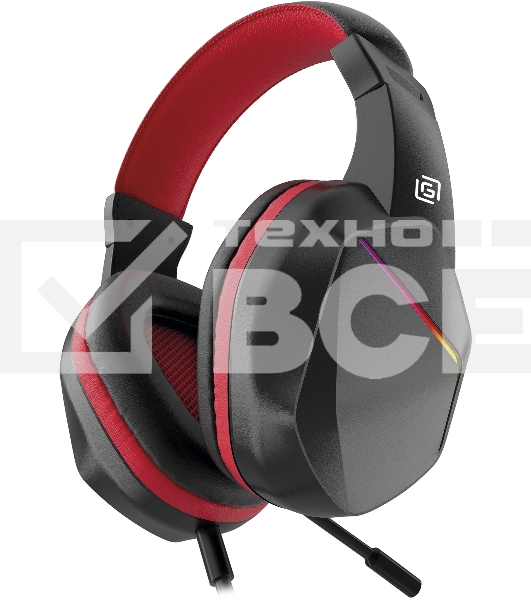 Наушники с микрофоном Оклик HS-L335G черный 2.2м мониторные USB оголовье (1972582)