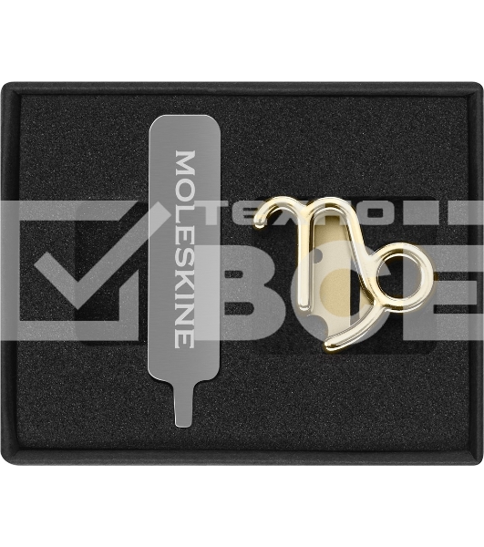 Шильд-символ Moleskine Zodiac Козерог, металл, золотистый, коробка с европодвесом, PINCAPRICORNGOLD