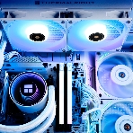 Водяное охлаждение для процессора Thermalright Frozen Notte 240 White ARGB V2 белый (240мм, ARGB/ Fans: 2x120мм, 72.37CFM, 27.7dBA, 2000RPM/ Pump height 54мм, 28dBA, 5300RPM, Rad thickness 27мм/ S: 1200, 1700, 1851, 2011, 2066, 115X, AM2, AM2+, AM3, AM3+, AM4, AM5, FM1, FM2, FM2+), фото2