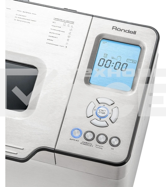 Хлебопечь Rondell 1640-RE-01, 600Вт, серебристый