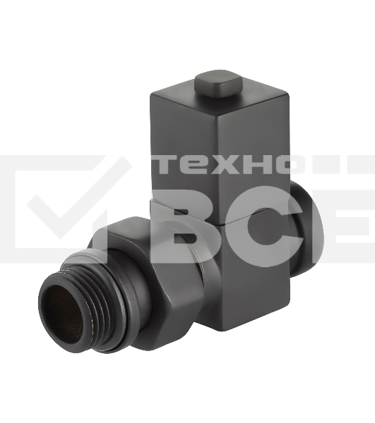 Набор дизайн-вентилей CUBE, прямой черный 1/2