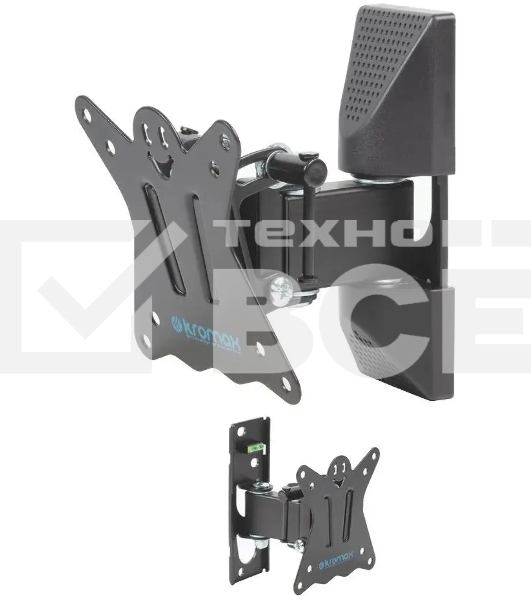 Кронштейн для телевизора Kromax CASPER-102 черный, 10'-32' макс. 25 кг, настенный, поворот и наклон