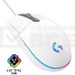 Мышь проводная Logitech G102 LIGHTSYNC белый, 8000 dpi, USB, кнопки - 6, фото20