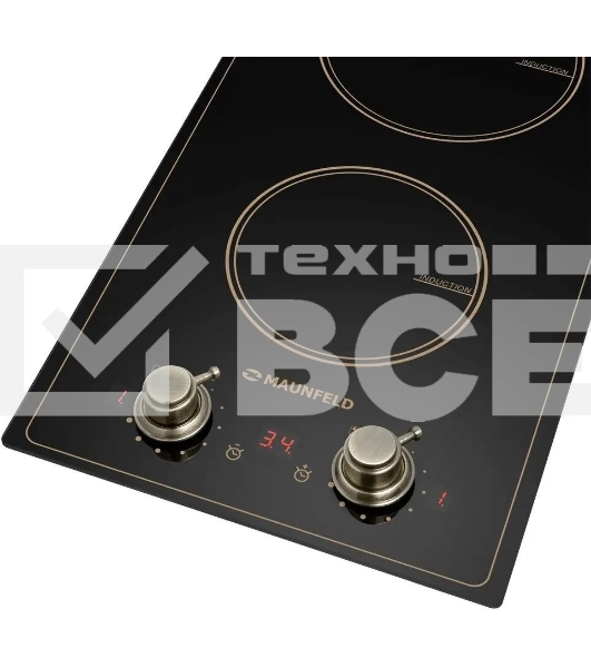 Индукционная варочная панель Maunfeld CVI292MBKBR, конфорок: 2 шт., стеклокерамика, независимая, черный