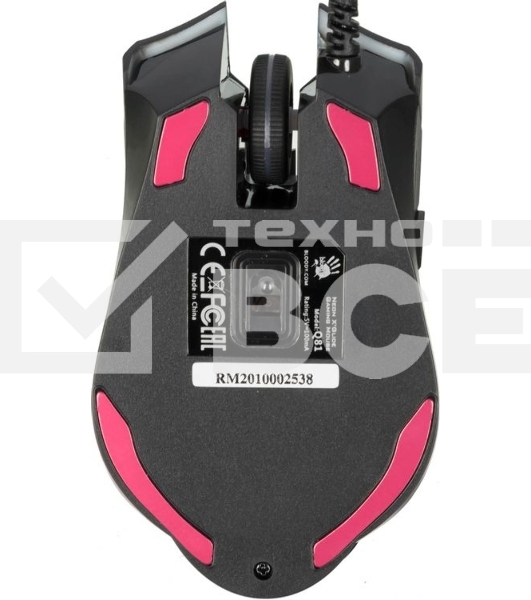 Мышь проводная A4Tech Bloody Q81 черный, 3200 dpi, USB, кнопки - 8