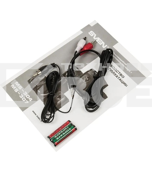 Колонки SVEN AC MS -304, черный Акустическая система, беспроводная передача сигнала по Bluetooth, суммарная мощность (RMS), Вт - 40, выходная мощность (RMS), Вт - сабвуфер: 20, сателлиты: 20 (2 х10), частотный диапазон, Гц - сабвуфер: 40 – 150, сателлиты: 150 – 20 000, размеры динамиков, мм - сабвуфер: O 128, воспроизведение с USB flash и SD card памяти, встроенное FM-радио, LED-дисплей, пульт ДУ, материал корпуса сабвуфера и сателлитов – дерево (MDF).