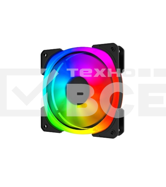 Вентилятор для корпуса Powercase СM21-14 ARGB черный, 140 мм, 1500 об/мин, 4 pin