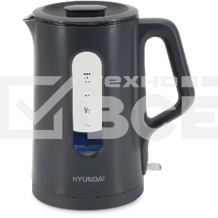 Чайник электрический Hyundai HYK-G4508 1.5л. 1700Вт серый/прозрачный корпус: стекло