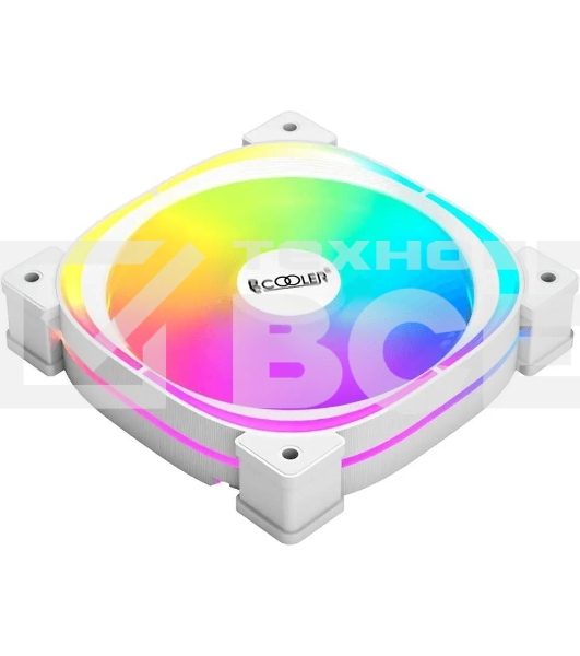 Вентилятор для корпуса PCCooler EF120 ARGB белый, 120 мм, 1500 об/мин, 25.7 дБ, 4 pin