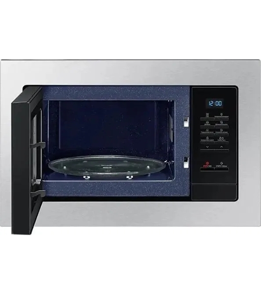 Микроволновая печь встраиваемая Samsung MS20A7013AT/BW нержавеющая сталь/черный, 20 л, 850 Вт, переключатели - кнопки