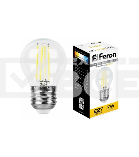 Лампа светодиодная FERON LB-52 (25876) 7W 230V E27 2700K
