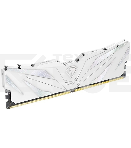 Оперативная память Netac Shadow II, DDR5, 16GB (1x16 GB), 6000 MHz, CL38, DIMM, радиатор, RGB, белый