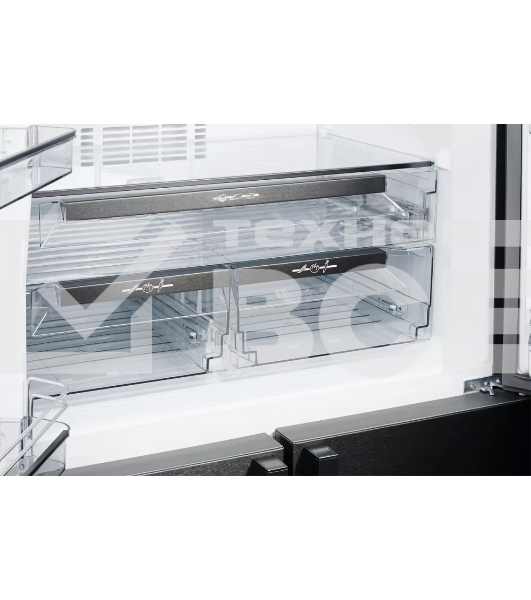 Холодильник Kuppersberg NMFV 18591 DX темный металл трехкамерный 390/170л морозилка снизу, No Frost, Side by Side