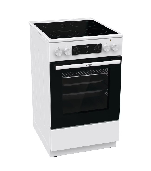 Плита электрическая Gorenje GEC5C40WC белый, конфорок 4 шт, духовка 70 л, 50 см x 85 см x 59.4 см