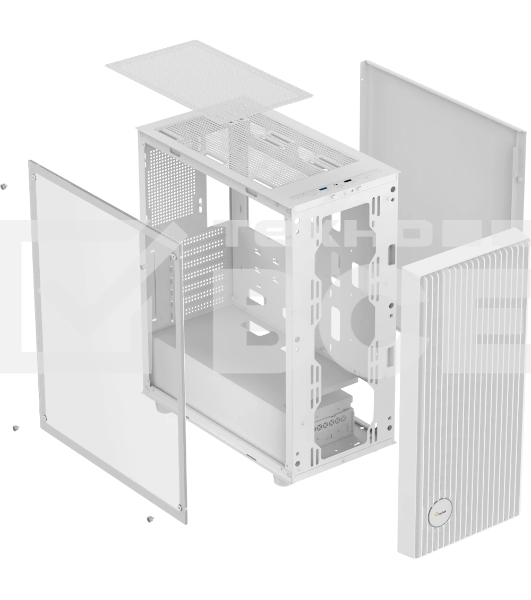 Корпус  Ocypus Gamma C70 WH ARGB  ATX / win / white / 4 ARGB fans / no PSU / Tempered Glass