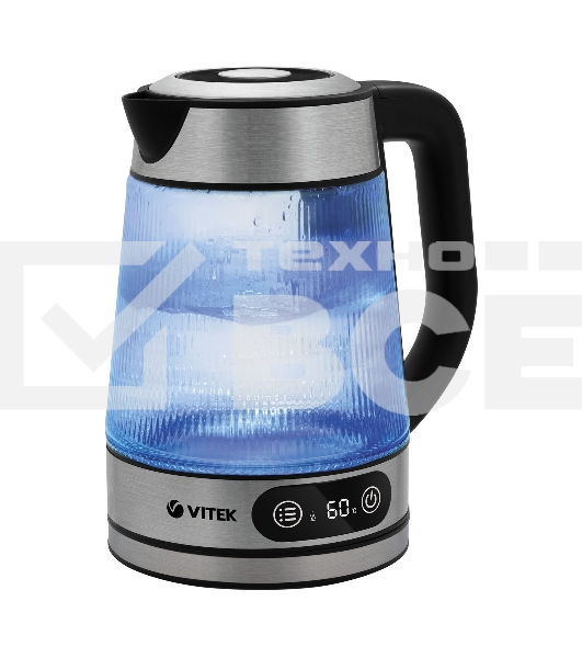 Чайник электрический Vitek VT-8825 1.8л. 2200Вт прозрачный корпус: стекло