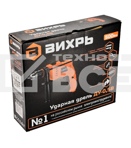 Дрель ударная Вихрь ДУ-0,5В 900/72/8/13