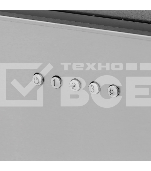 Вытяжка кухонная полновстраиваемая Krona SELINA 600 PRM INOX 3P управление кнопочное, нержавеющая сталь