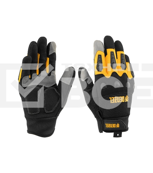 Перчатки универсальные Denzel 68003 усиленные, с защитными накладками, размер 10