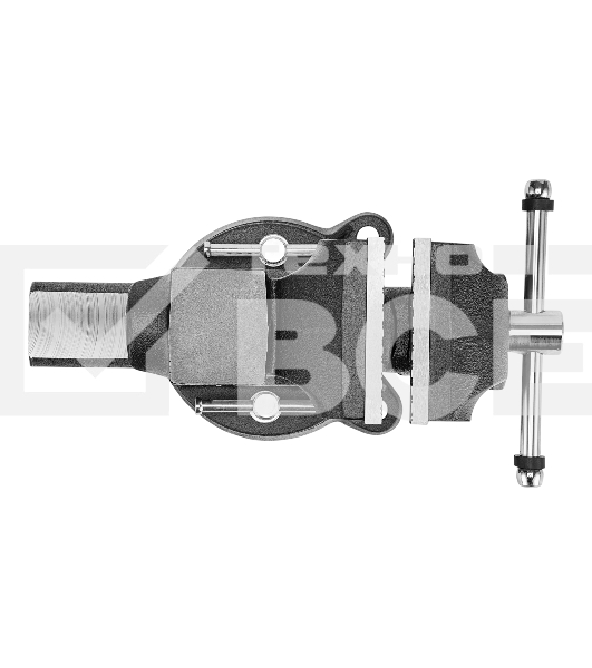 Тиски слесарные Denzel BVH-100 100 мм, поворотные, стальная направляющая, с наковальней