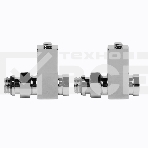 Набор дизайн-вентилей, CUBE, прямой (хром) 1/2