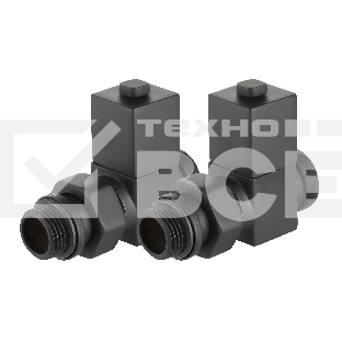 Набор дизайн-вентилей CUBE, прямой черный 1/2