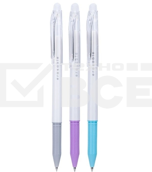 Набор ручек гелевых Deli EG161-3AS ассорти, ассорти чернила, со стирателем