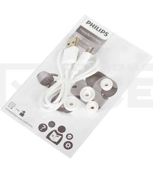 Наушники TWS Philips TAT3216WT/00 белый, внутриканальные, Bluetooth