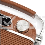 Радиоприемник портативный Hyundai H-PSR200 дерево коричневое/серебристый USB microSD, фото5