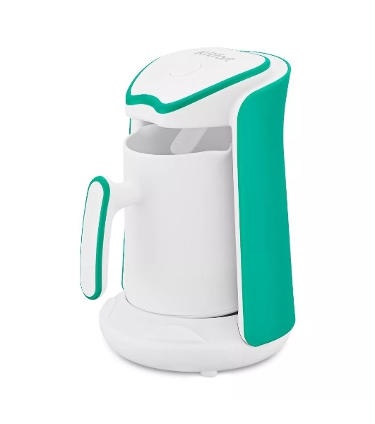 Электрическая турка Kitfort КТ-7133-2, зеленый/белый, исп. кофе - молотый, 0.35 л, 600 Вт