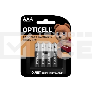 Элемент питания алкалиновый AAA/LR03 (блист. 4шт) Basic Opticell 5051002